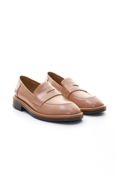  Valmenti Emma Kadın Bej Açma Hakiki Deri Loafer Ayakkabı