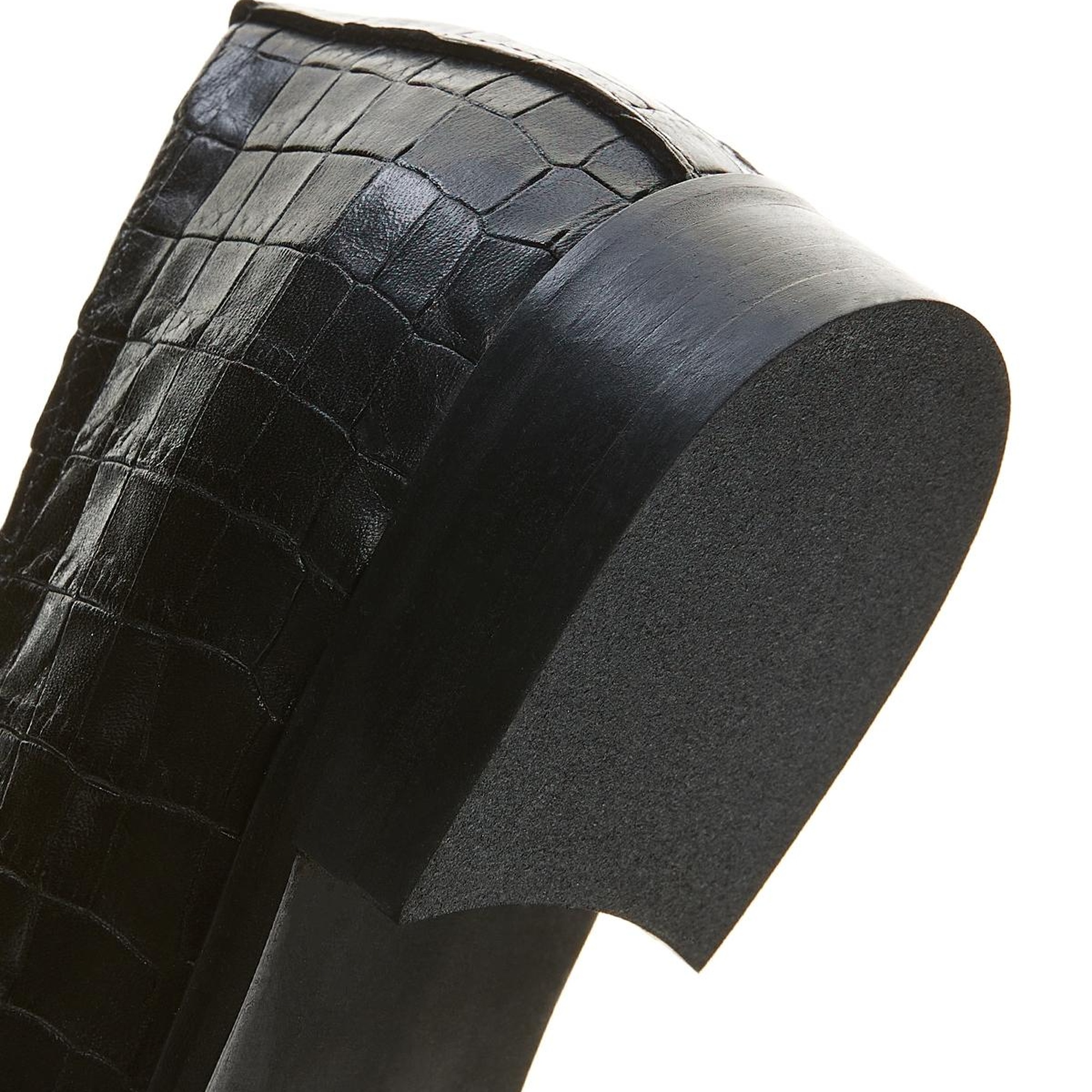 Valmenti Veronique Kadın Siyah Kroko Hakiki Deri Loafer Ayakkabı