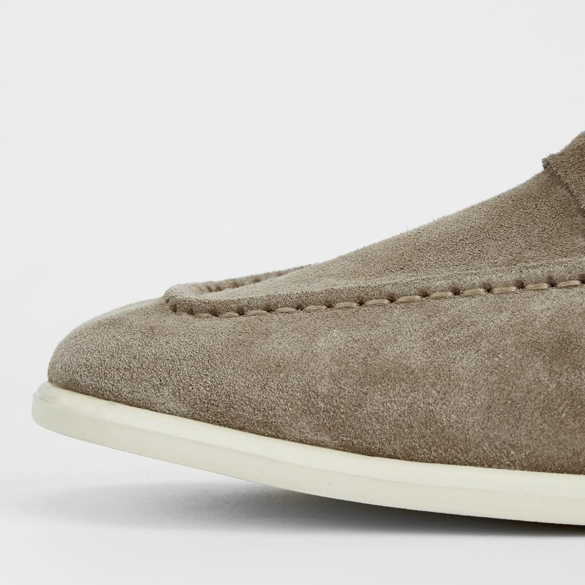 Valmenti Aegis Kadın Bej Süet Hakiki Deri Loafer Ayakkabı