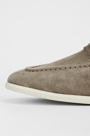  Valmenti Aegis Kadın Bej Süet Hakiki Deri Loafer Ayakkabı