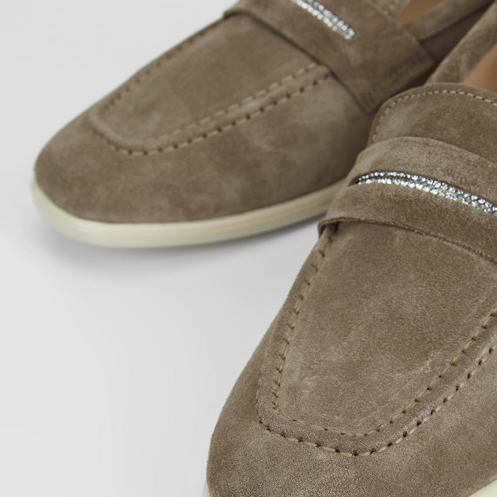 Valmenti Aegis Kadın Bej Süet Hakiki Deri Loafer Ayakkabı