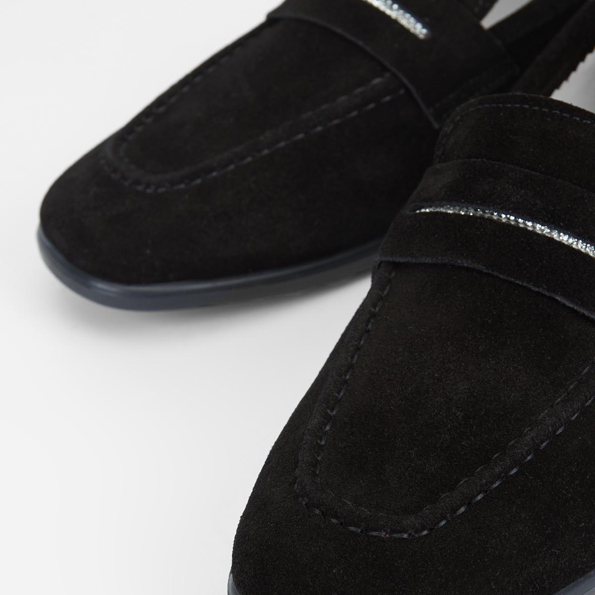 Valmenti Aegis Kadın Siyah Süet Hakiki Deri Loafer Ayakkabı