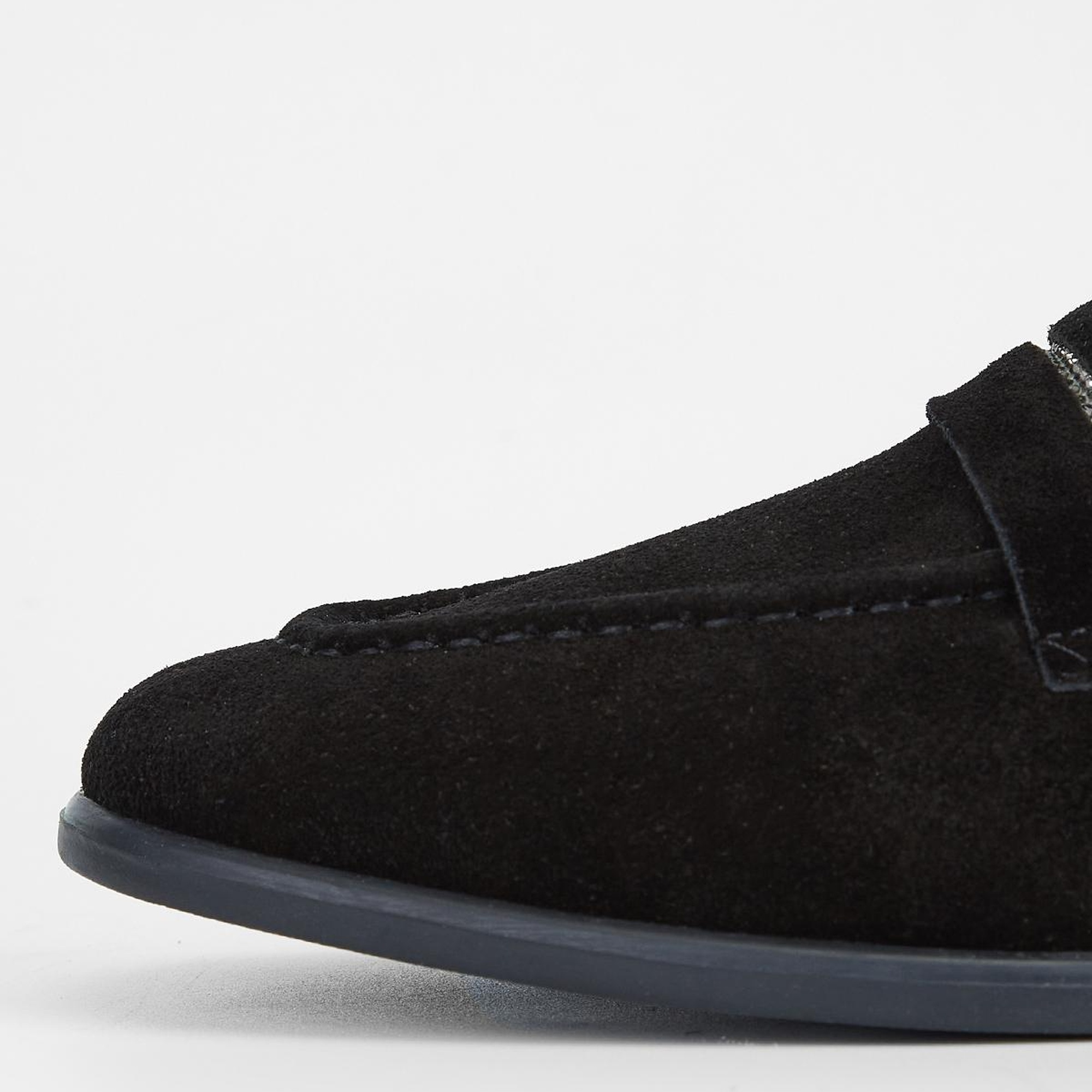 Valmenti Aegis Kadın Siyah Süet Hakiki Deri Loafer Ayakkabı