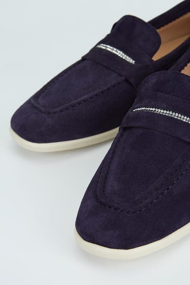  Valmenti Aegis Kadın Lacivert Süet Hakiki Deri Loafer Ayakkabı