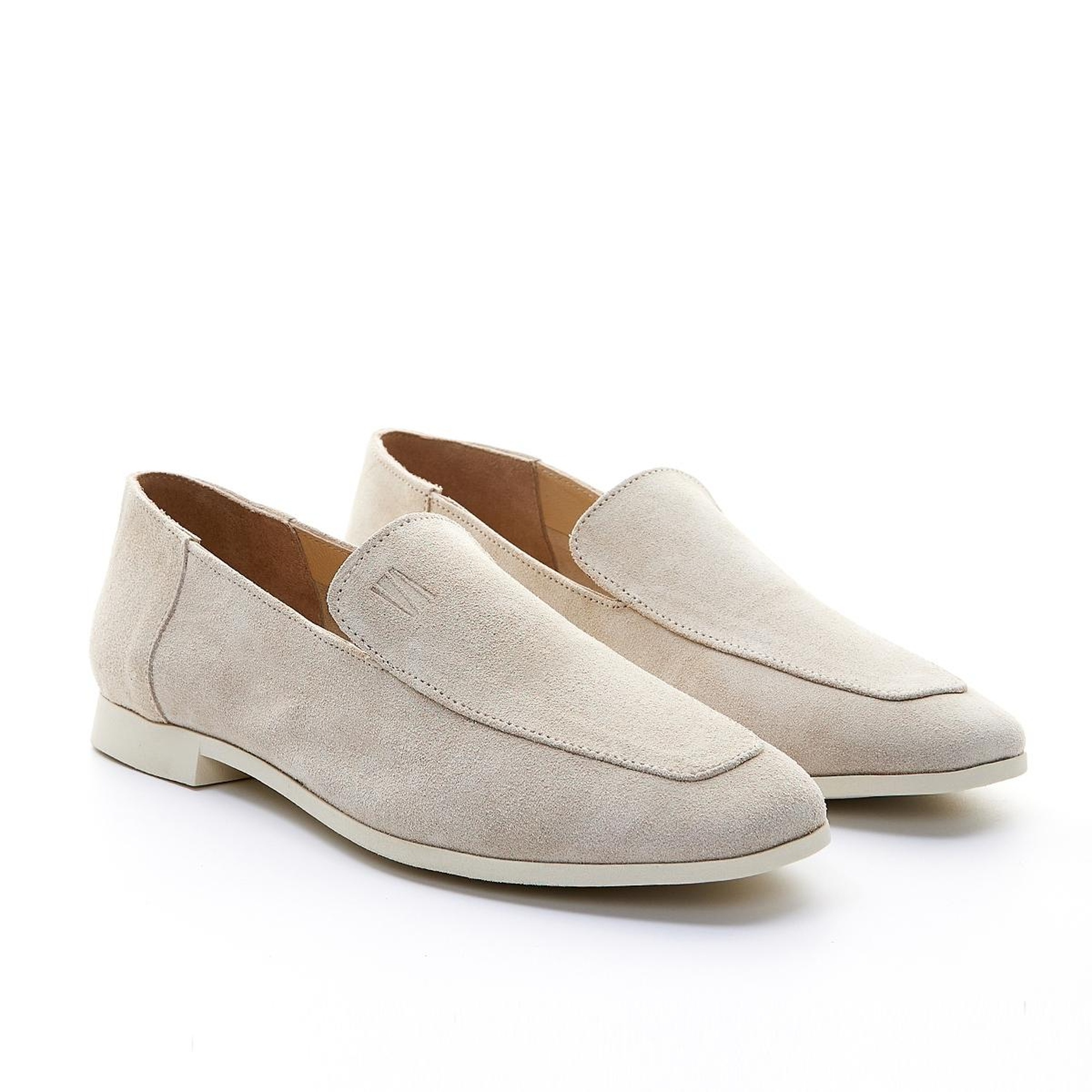 Valmenti Prunella Kadın Bej Süet Hakiki Deri Loafer Ayakkabı