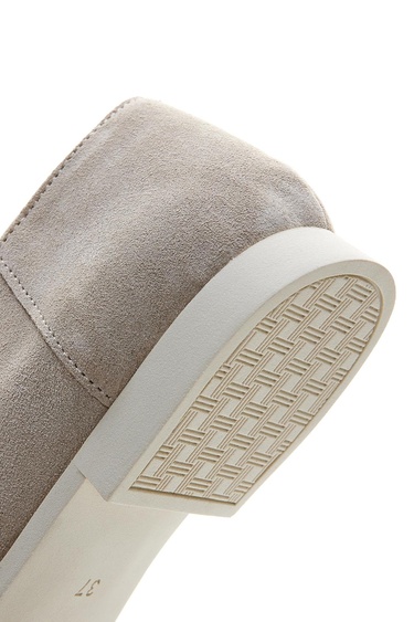  Valmenti Prunella Kadın Bej Süet Hakiki Deri Loafer Ayakkabı