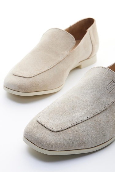  Valmenti Prunella Kadın Bej Süet Hakiki Deri Loafer Ayakkabı