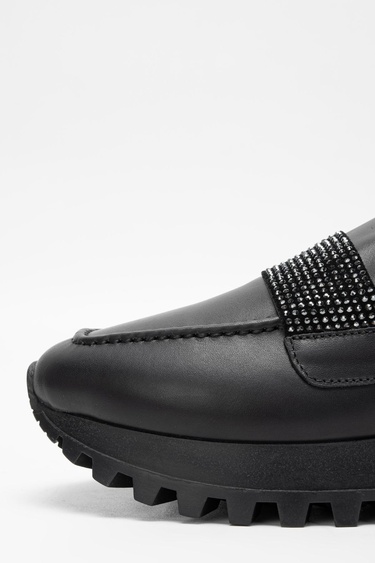  Valmenti Kadın Siyah Hakiki Deri Loafer Ayakkabı