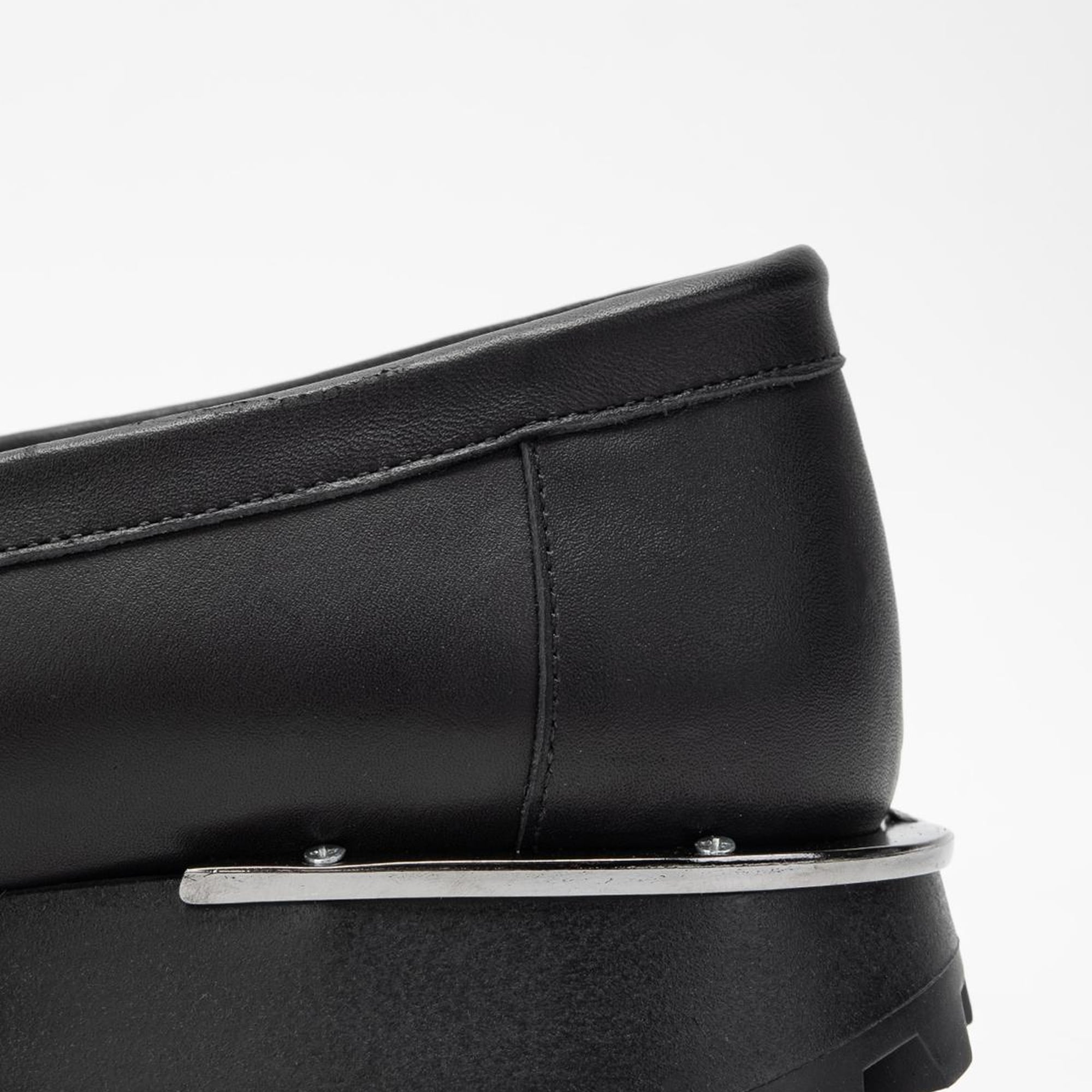 Valmenti Kadın Siyah Hakiki Deri Loafer Ayakkabı