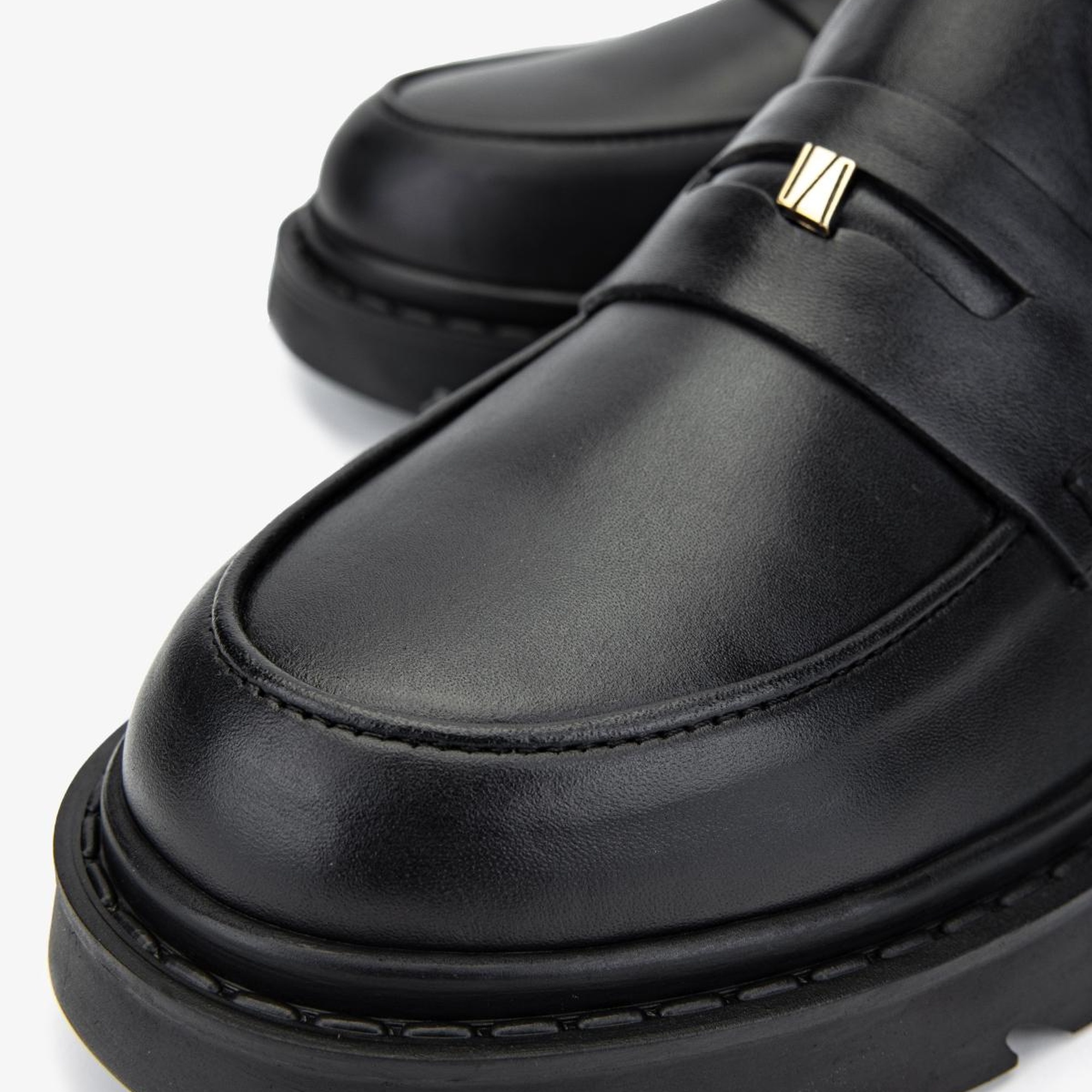 Valmenti Kadın Hakiki Deri Siyah Deri Loafer Ayakkabı