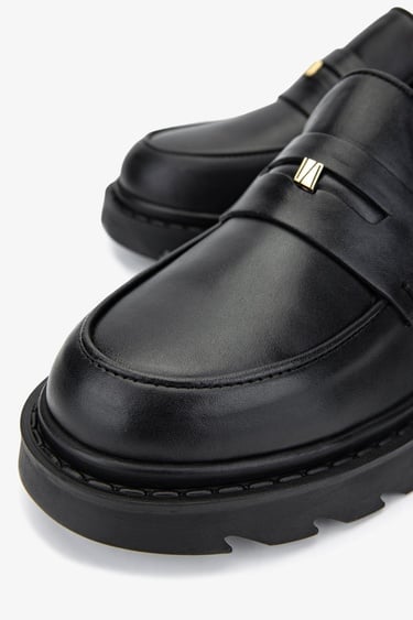  Valmenti Kadın Hakiki Deri Siyah Deri Loafer Ayakkabı