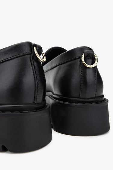  Valmenti Kadın Hakiki Deri Siyah Deri Loafer Ayakkabı