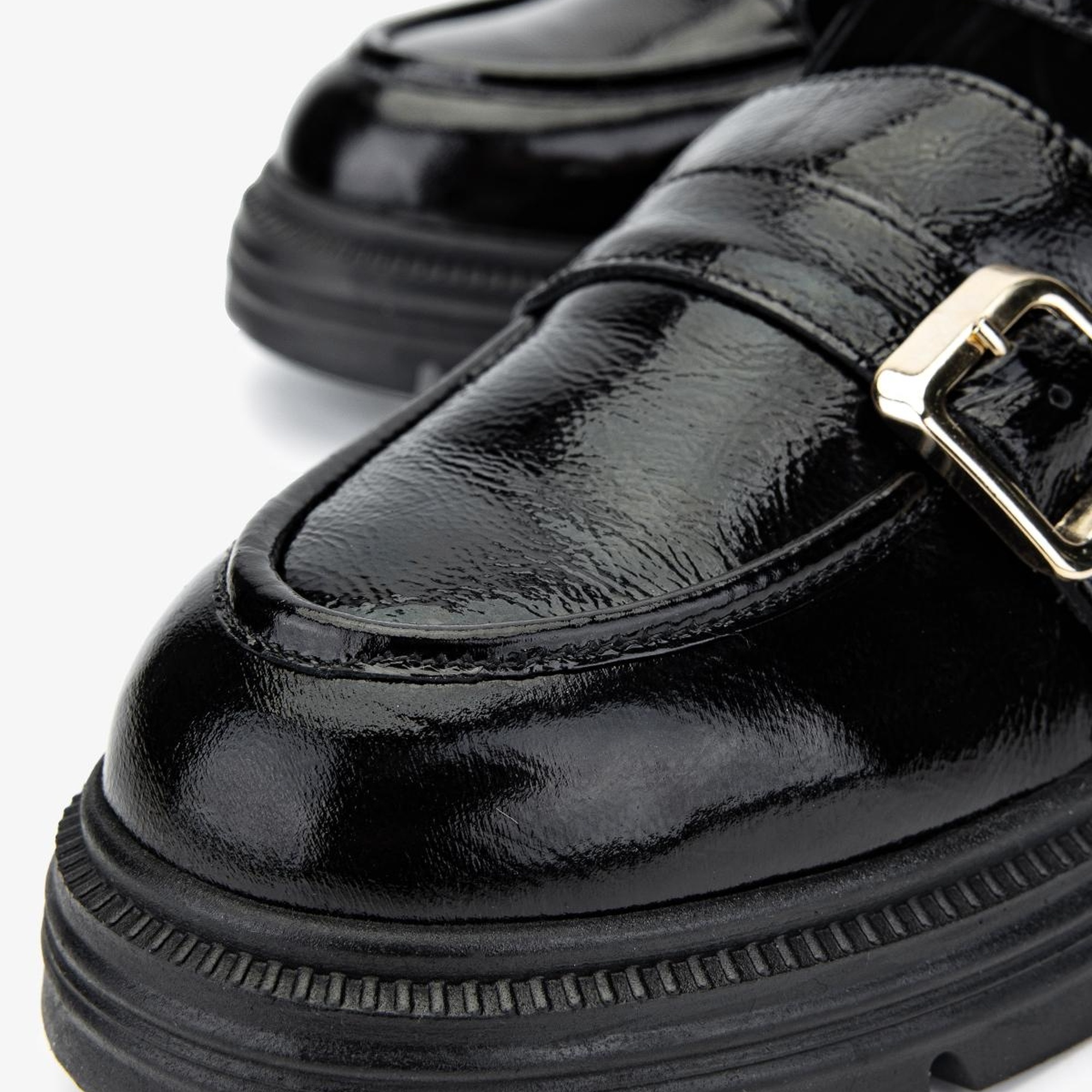 Valmenti Kadın Hakiki Deri Siyah Rugan Casual Ayakkabı