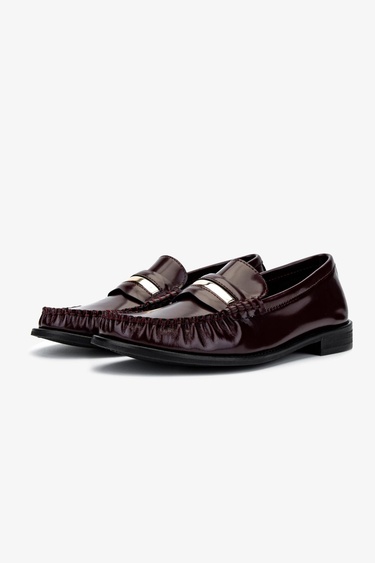  Valmenti Kadın Bordo Loafer Ayakkabı