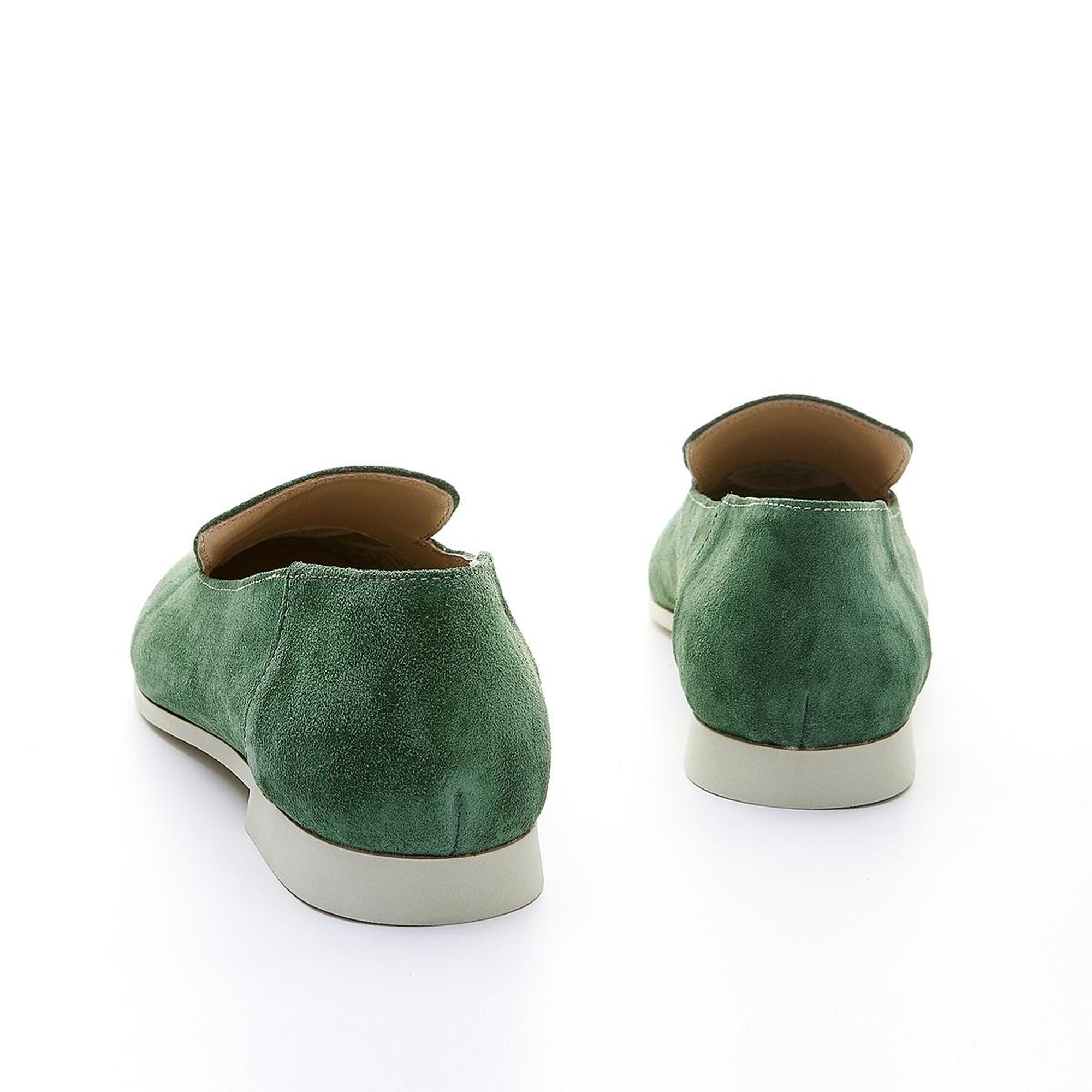 Valmenti Prunella Kadın Haki Süet Hakiki Deri Loafer Ayakkabı