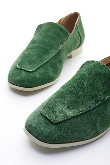  Valmenti Prunella Kadın Haki Süet Hakiki Deri Loafer Ayakkabı