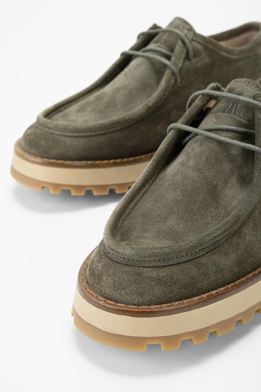  Valmenti Kadın Haki Süet Hakiki Deri Casual Ayakkabı