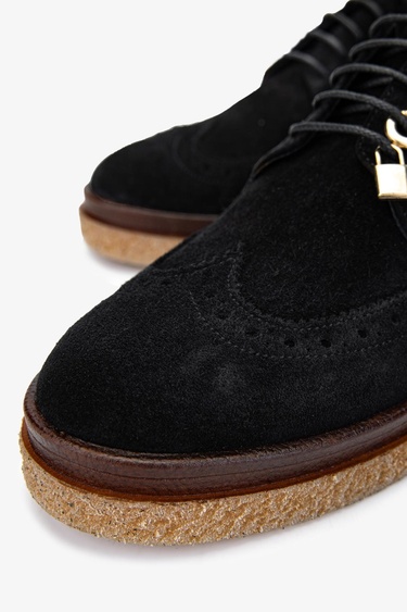  Valmenti Kadın Siyah Süet Casual Ayakkabı