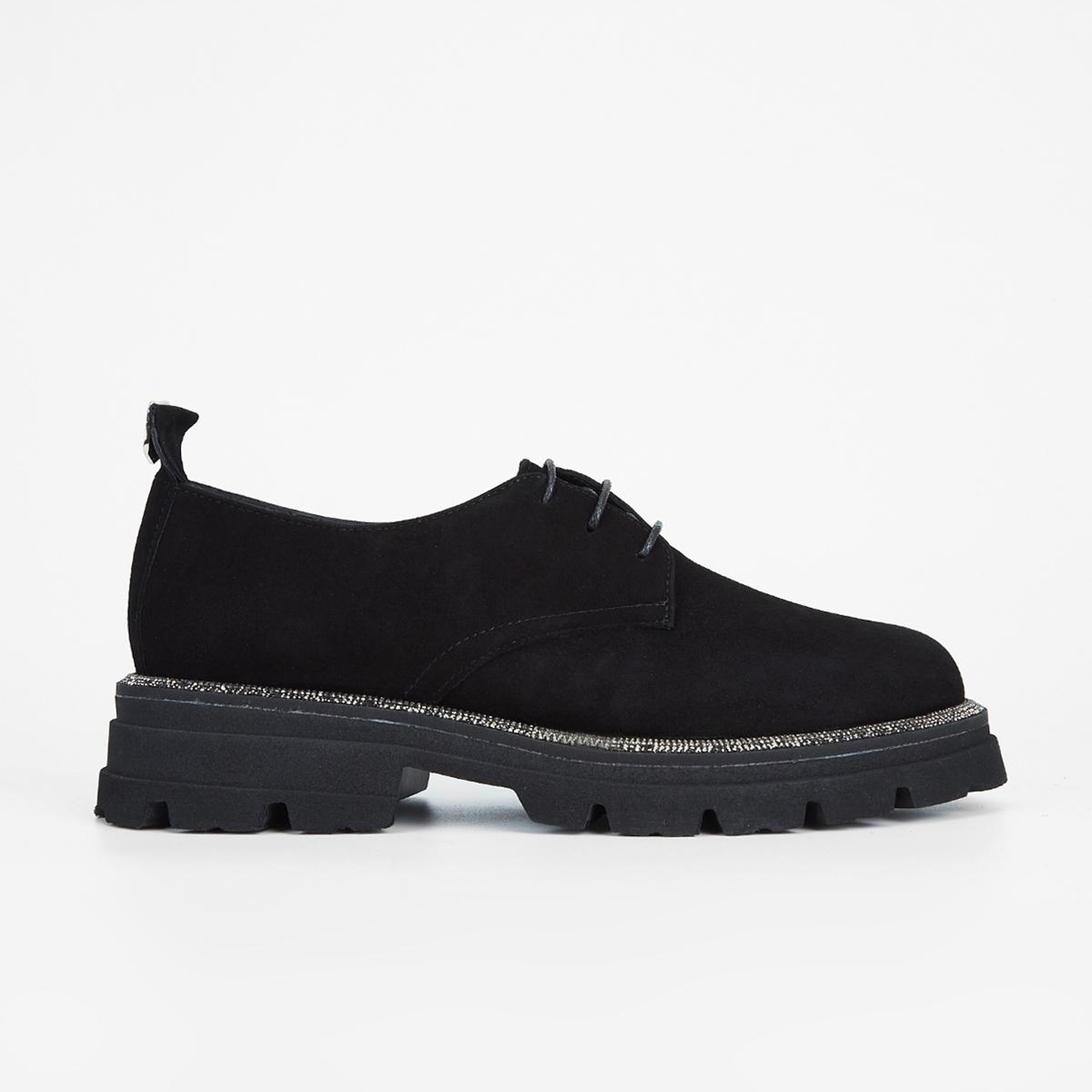 Valmenti Kadın Siyah Süet Hakiki Deri Loafer Ayakkabı