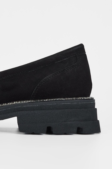  Valmenti Kadın Siyah Süet Hakiki Deri Loafer Ayakkabı