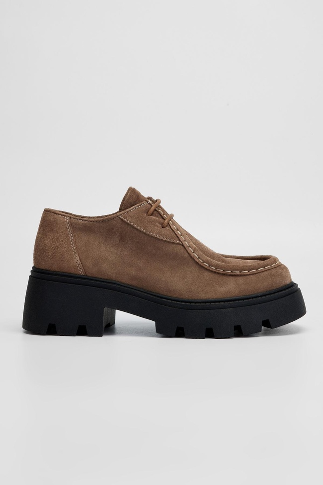  Valmenti Kadın Tütün Süet Hakiki Deri Casual Ayakkabı