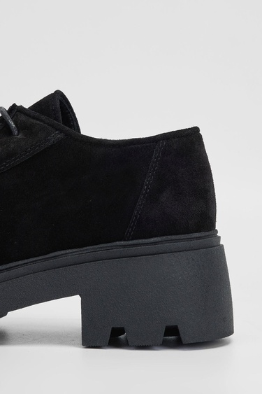  Valmenti Kadın Siyah Süet Hakiki Deri Casual Ayakkabı