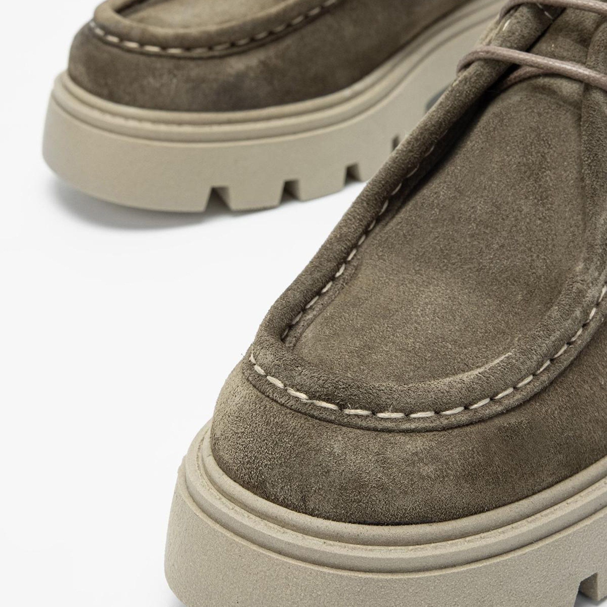 Valmenti Kadın Haki Süet Hakiki Deri Casual Ayakkabı