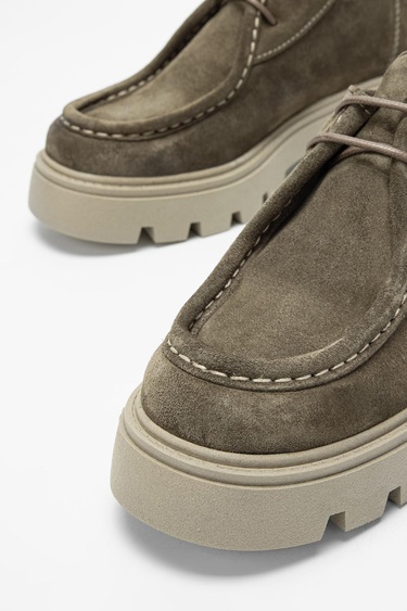  Valmenti Kadın Haki Süet Hakiki Deri Casual Ayakkabı