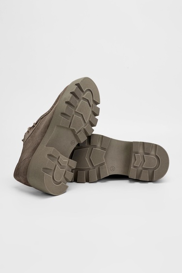  Valmenti Kadın Sigaro süet Hakiki Deri Casual Ayakkabı