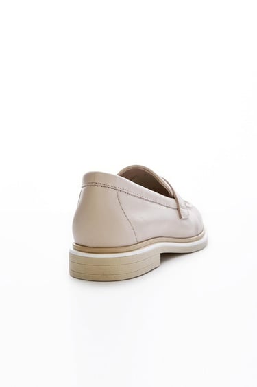  Valmenti Cielo Kadın Latte Hakiki Deri Loafer Ayakkabı