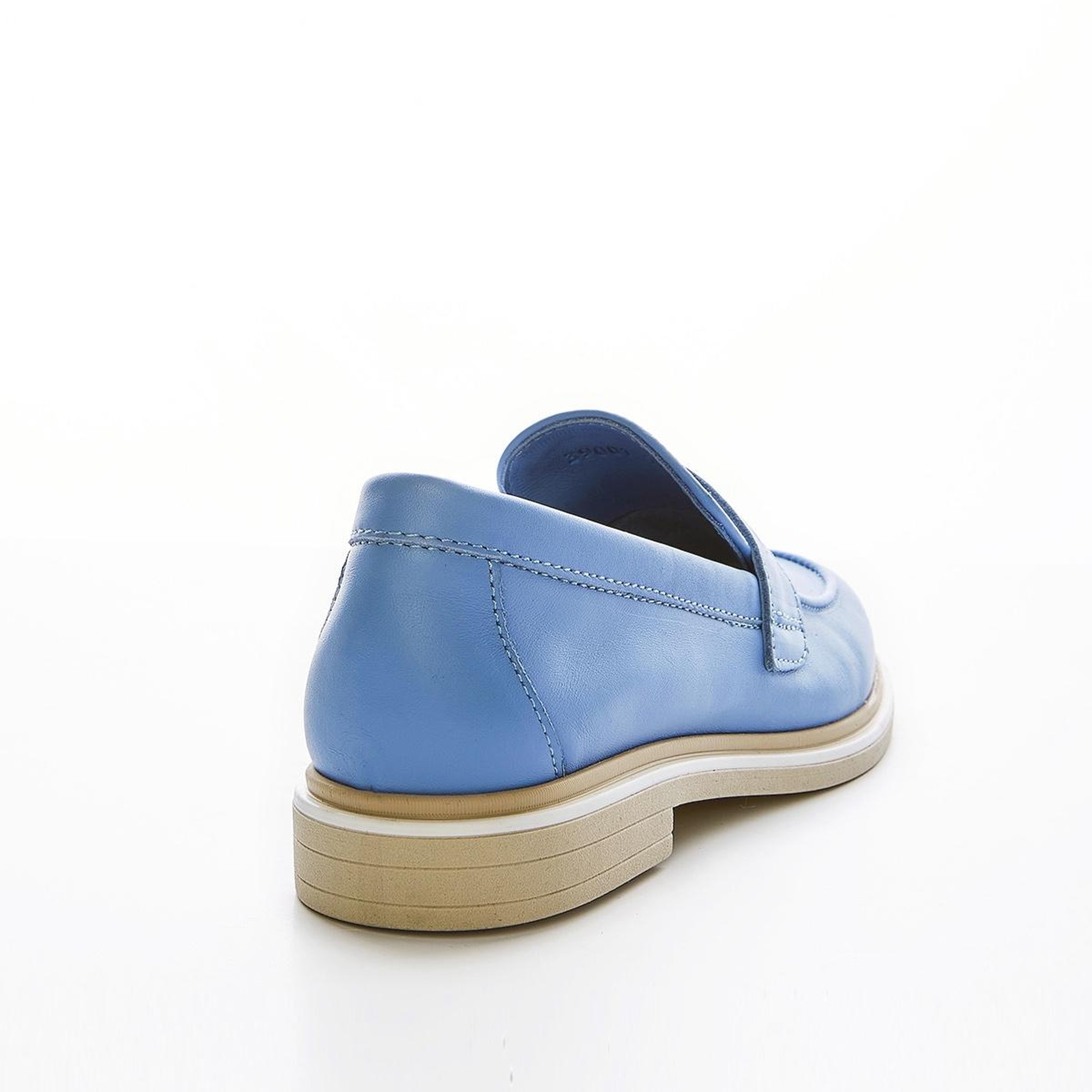 Valmenti Cielo Kadın Açık Mavi Hakiki Deri Loafer Ayakkabı