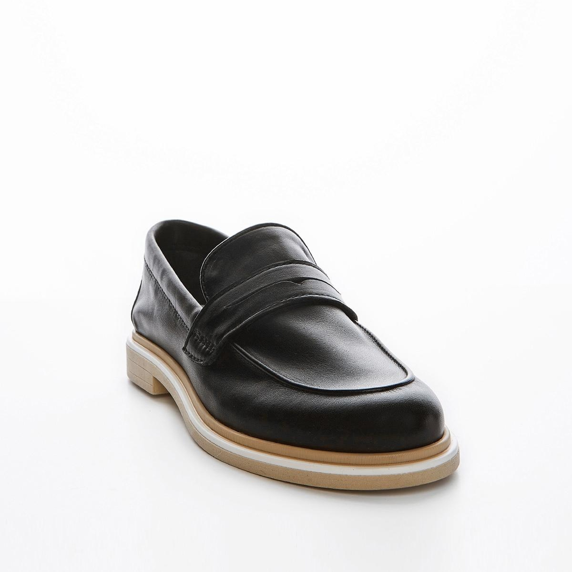 Valmenti Cielo Kadın Siyah Hakiki Deri Loafer Ayakkabı