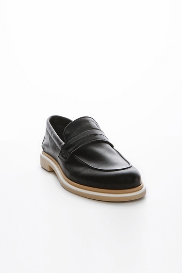  Valmenti Cielo Kadın Siyah Hakiki Deri Loafer Ayakkabı