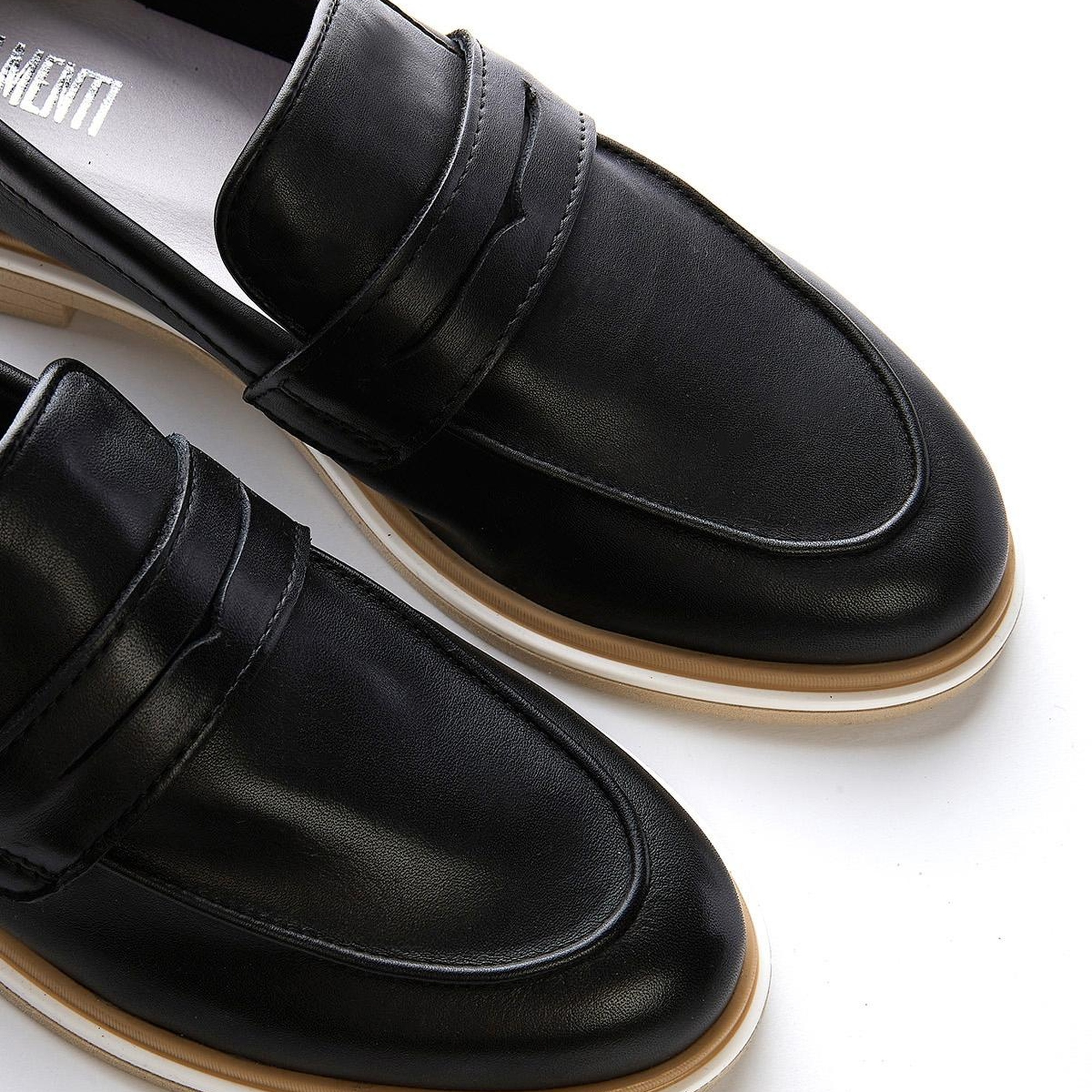 Valmenti Cielo Kadın Siyah Hakiki Deri Loafer Ayakkabı