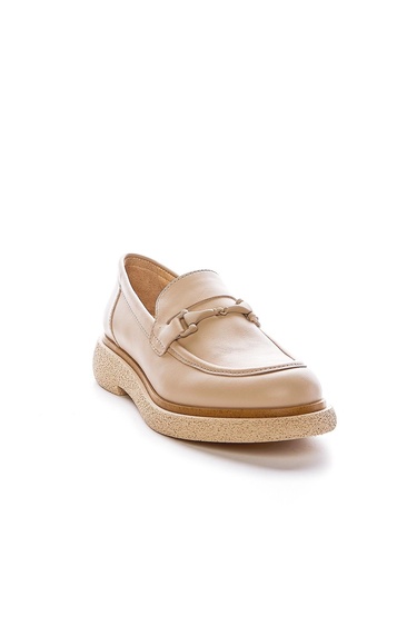  Valmenti Pura Kadın Nude Hakiki Deri Loafer Ayakkabı