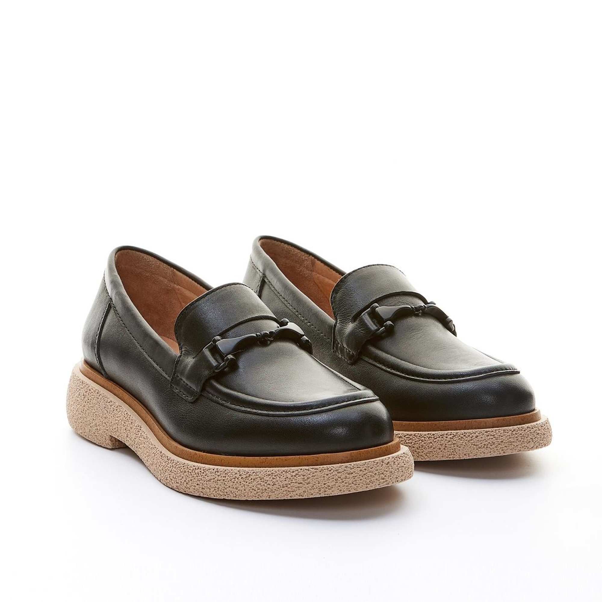 Valmenti Pura Kadın Siyah Hakiki Deri Loafer Ayakkabı