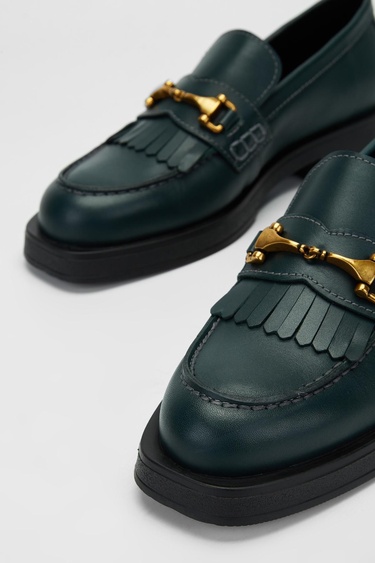  Valmenti Situla Kadın Petrol Hakiki Deri Loafer Ayakkabı