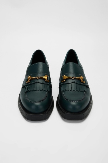  Valmenti Situla Kadın Petrol Hakiki Deri Loafer Ayakkabı