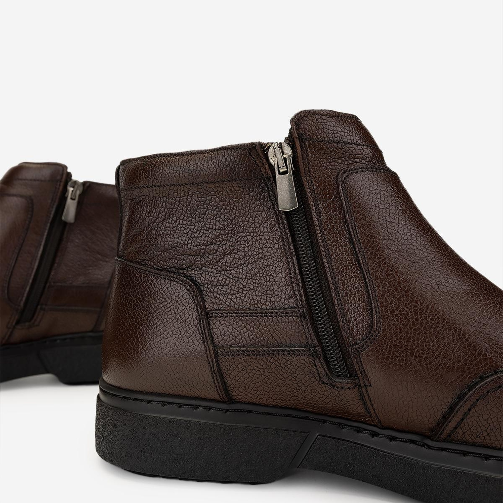 Valmenti Erkek Hakiki Deri Kahverengi Casual Bot