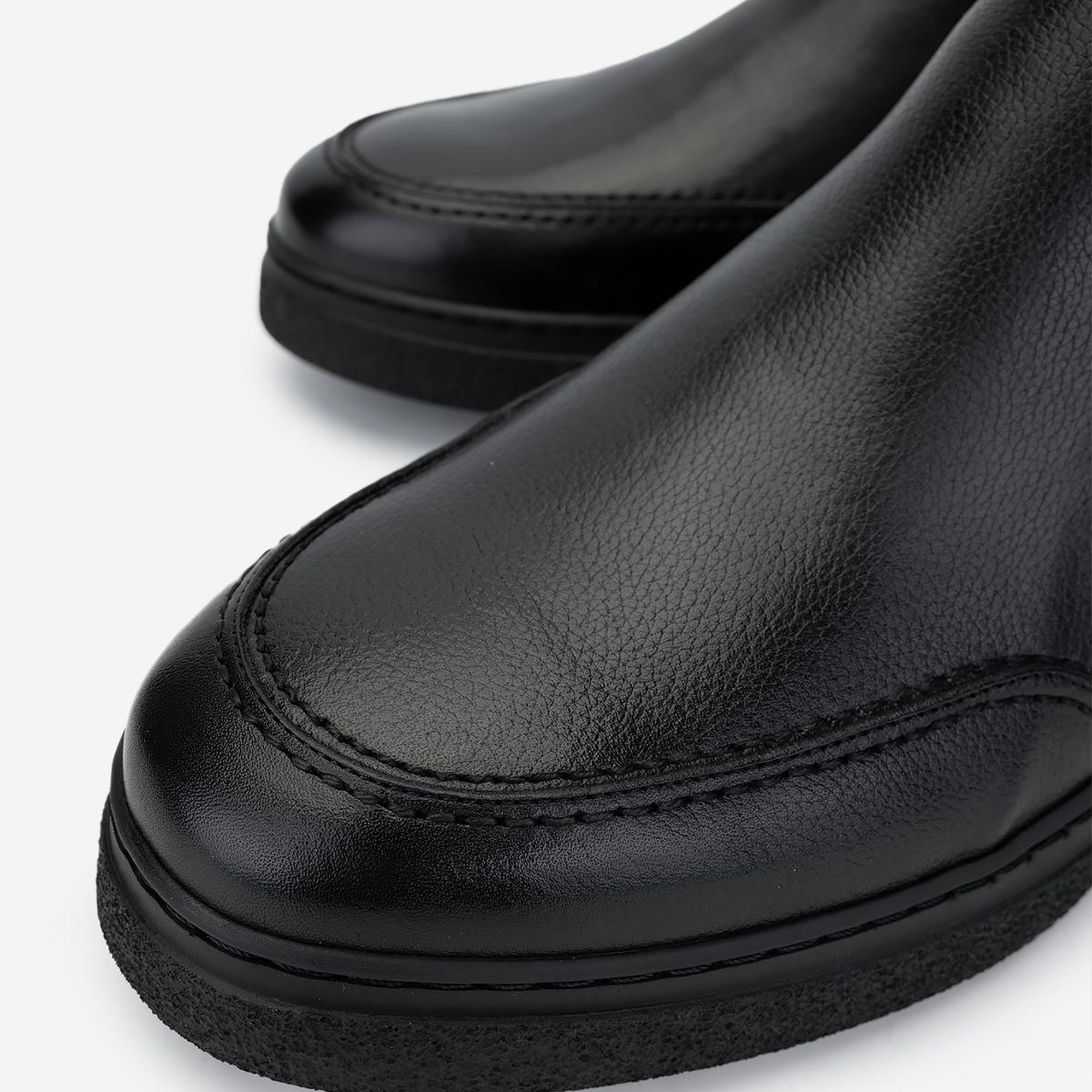 Valmenti Erkek Hakiki Deri Siyah Casual Bot