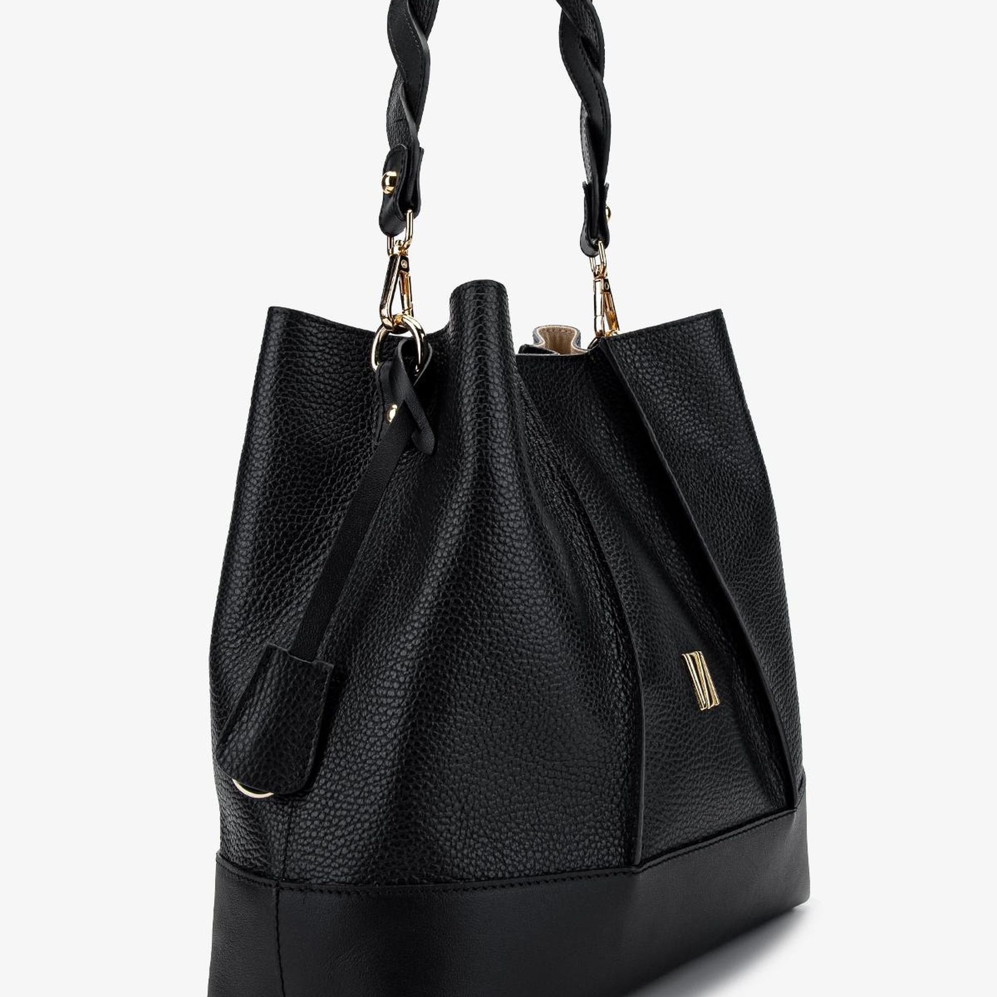 Valmenti Kadın Hakiki Deri Siyah Floter Omuz Çanta