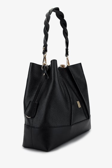  Valmenti Kadın Hakiki Deri Siyah Floter Omuz Çanta
