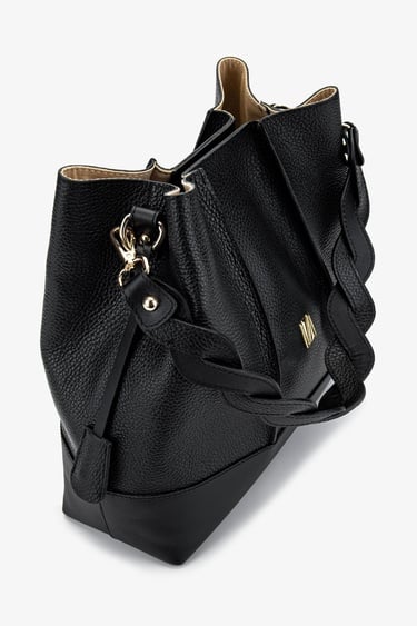  Valmenti Kadın Hakiki Deri Siyah Floter Omuz Çanta