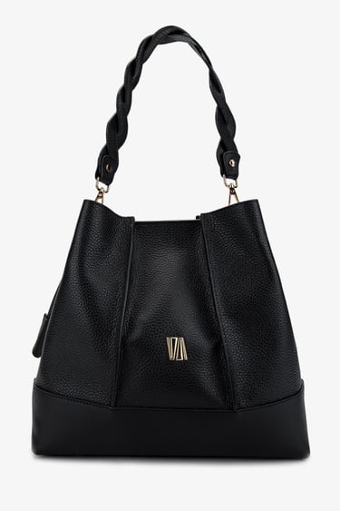  Valmenti Kadın Hakiki Deri Siyah Floter Omuz Çanta