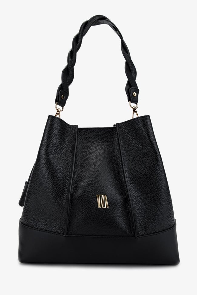  Valmenti Kadın Hakiki Deri Siyah Floter Omuz Çanta