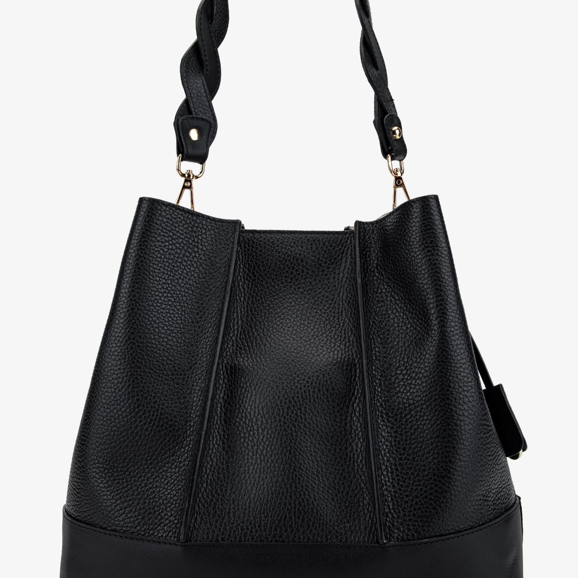 Valmenti Kadın Hakiki Deri Siyah Floter Omuz Çanta