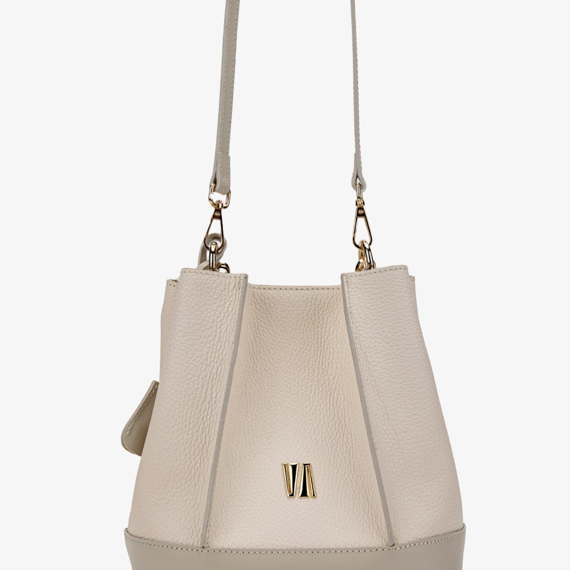 Valmenti Kadın Hakiki Deri Bej Omuz Çanta