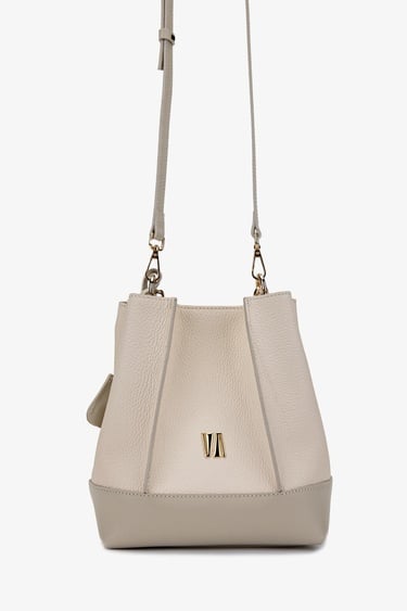  Valmenti Kadın Hakiki Deri Bej Omuz Çanta