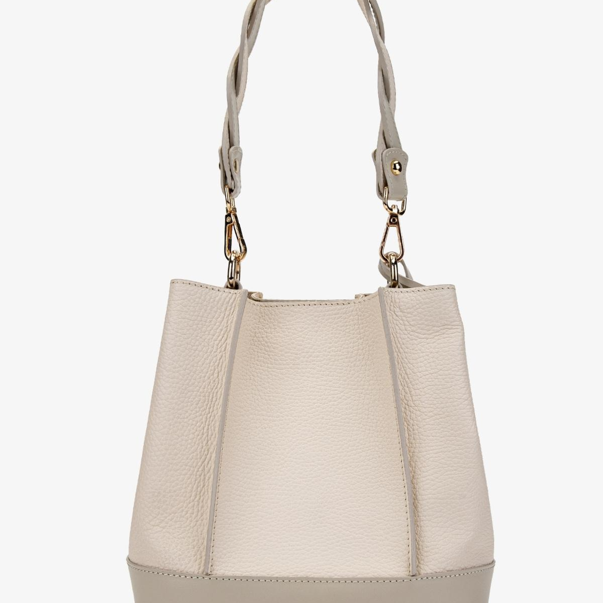 Valmenti Kadın Hakiki Deri Bej Omuz Çanta