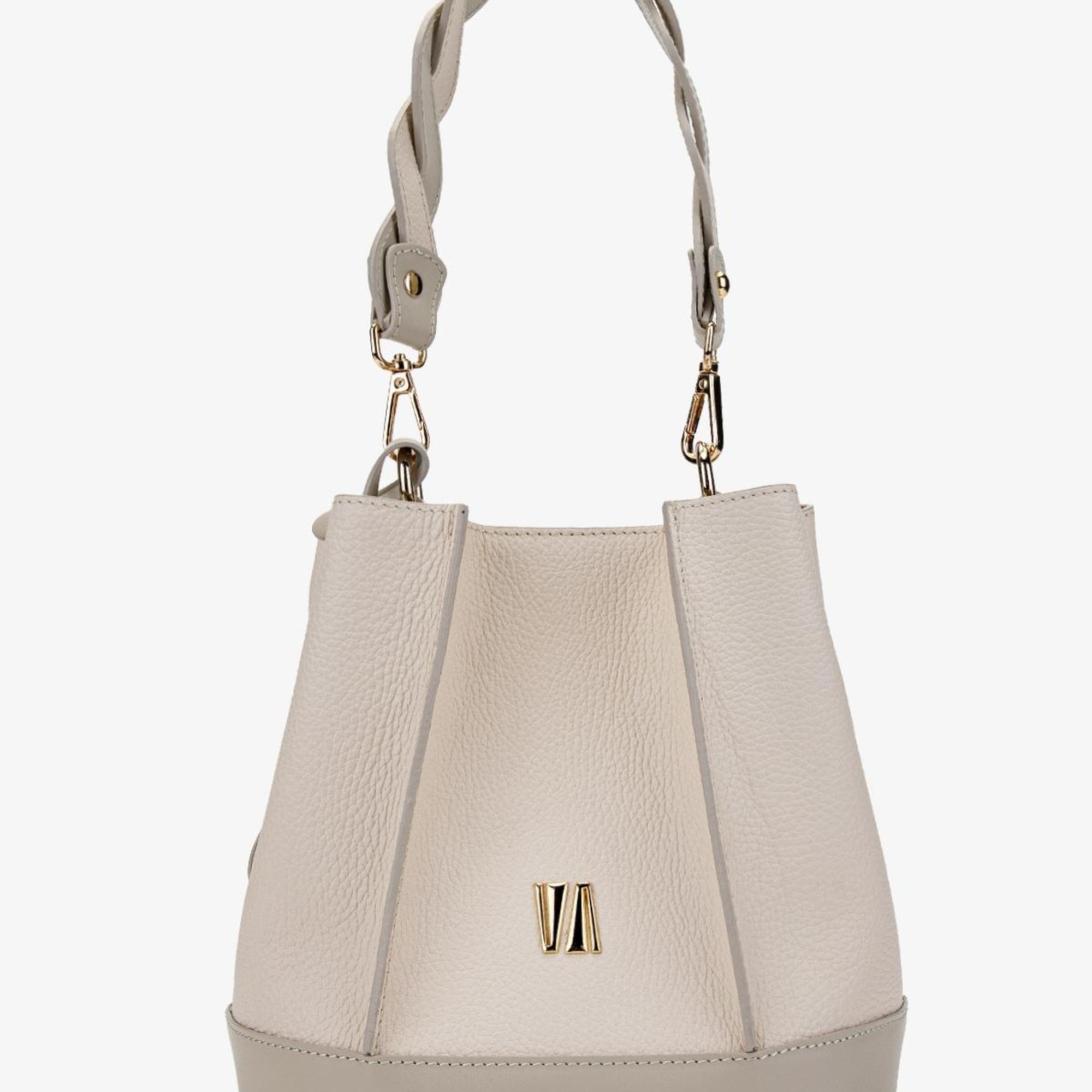 Valmenti Kadın Hakiki Deri Bej Omuz Çanta